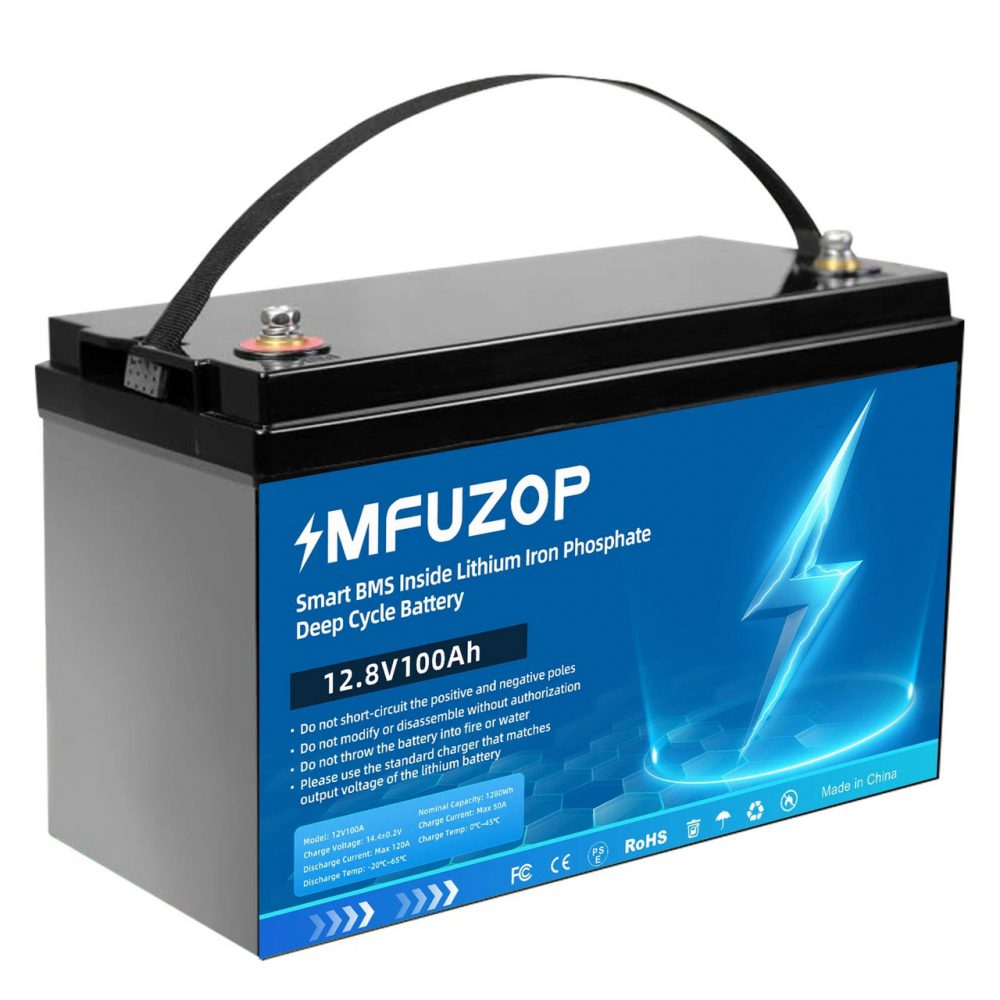 a-6978584125_lifepo4-12v-100ah-1000x1000 LiFePO4 12V 100Ah Акумулятор MFUZOP 1280Wh, 100A, BMS - Зображення 1