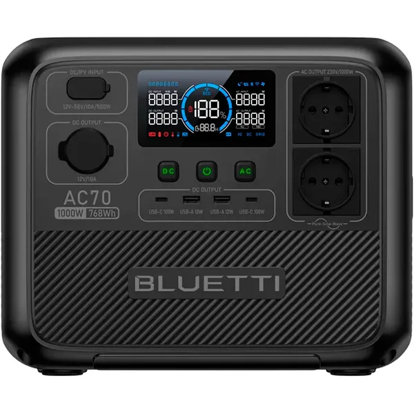 image-1 Зарядна станція Bluetti AC70 768Wh 1000W - Зображення 1